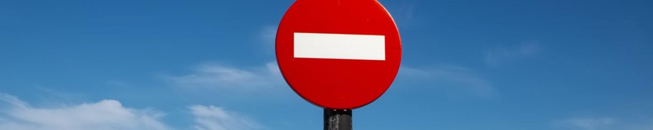 eenrichtingsbord - doorgang verboden