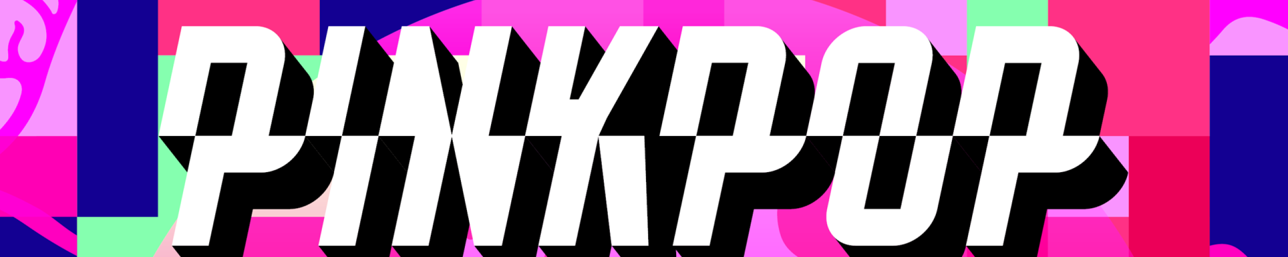 Pinkpop-banner 17, 18, 19 juni 2022 Megaland Landgraaf