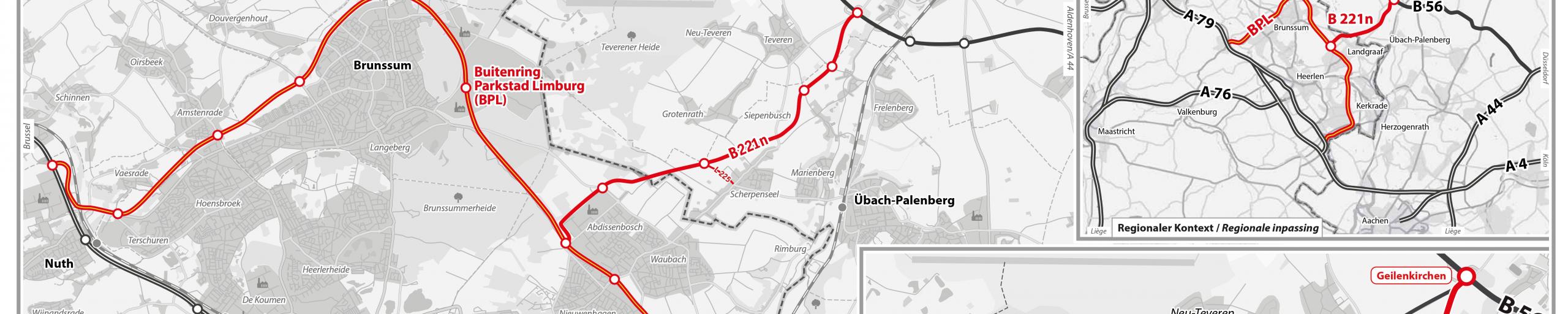 Regiokaart Randweg Abdissenbosch