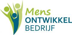 Logo Mens Ontwikkel Bedrijf: 3 figuurtjes met armen omhoog